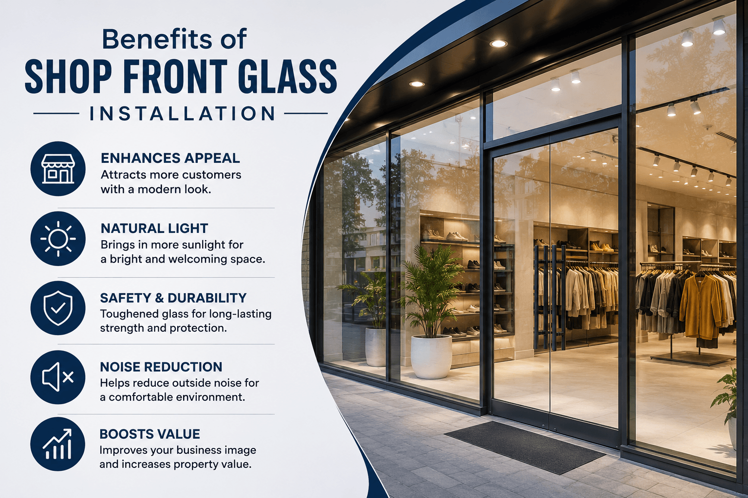 Benefits of Shop Front Glass Installation