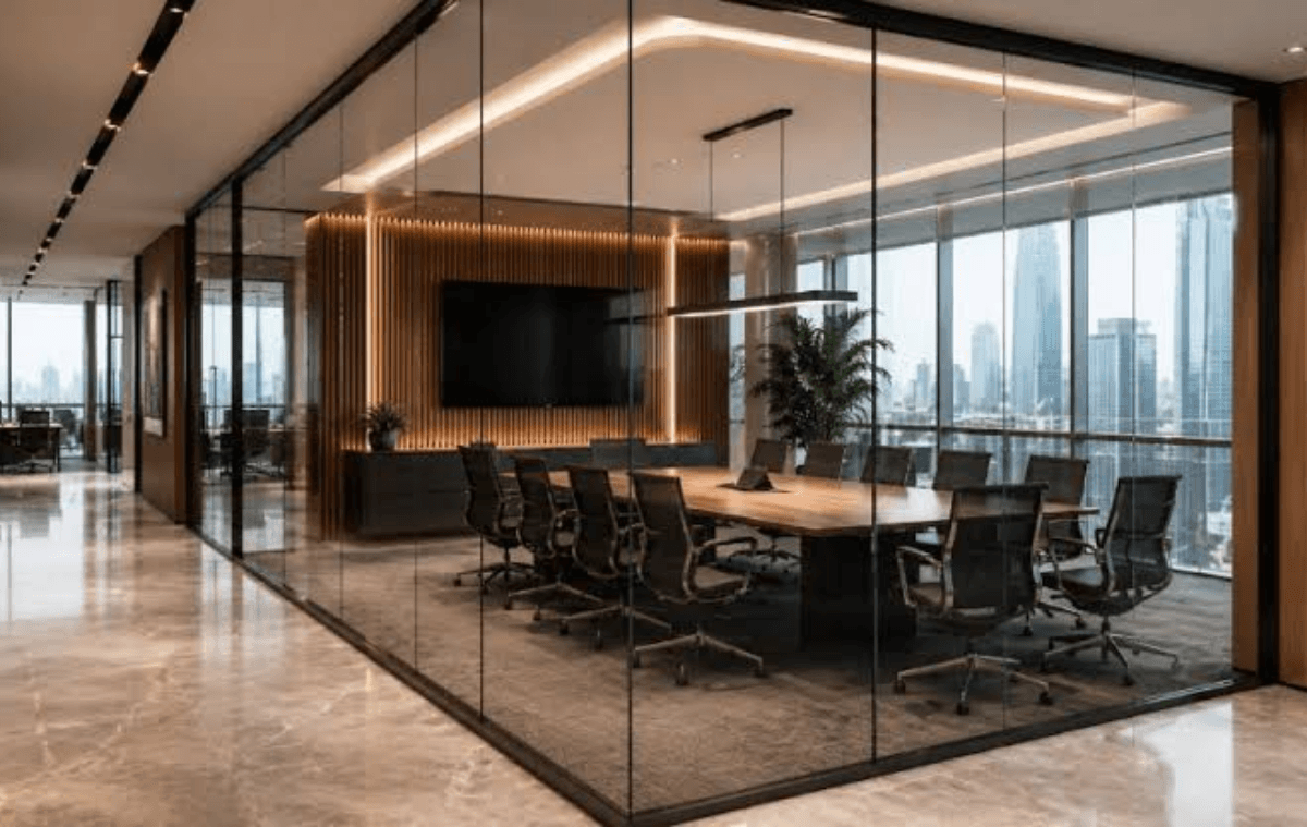 Glass Office Cabin Designs