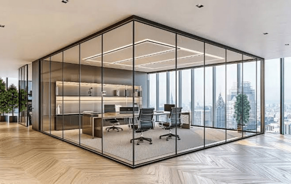 Glass Office Cabin Designs