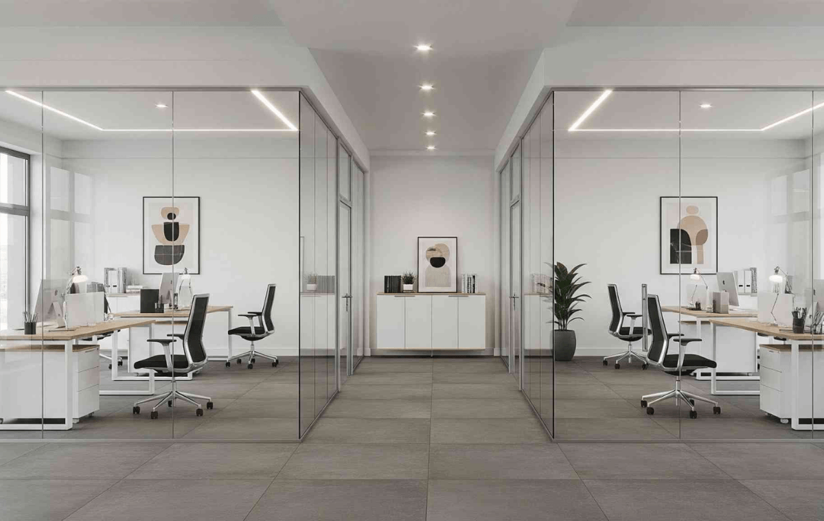 Frameless Glass Partition Ideas for Modern Offices