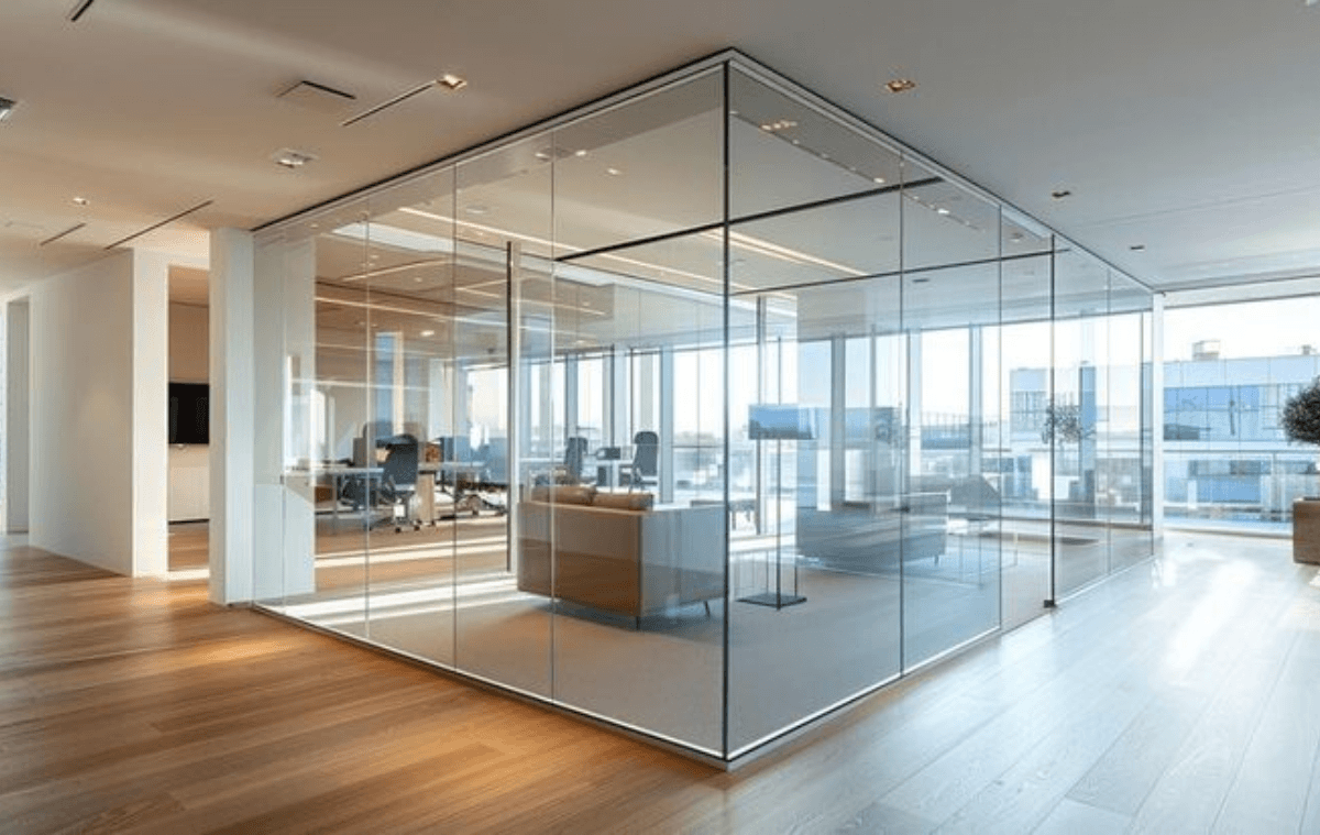 Frameless Glass Partition for Office