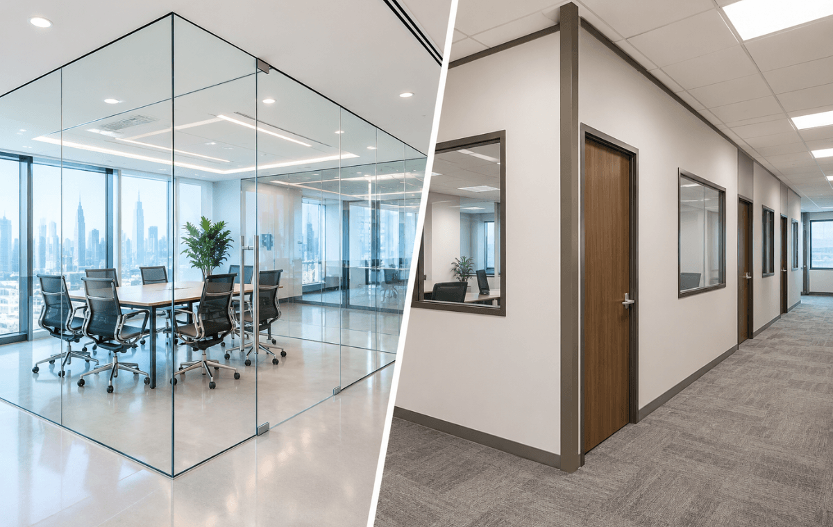 Frameless Glass Partition for Office