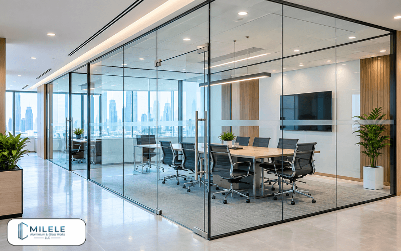 Frameless Glass Partition for Office